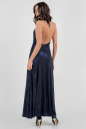 Вечернее платье с расклешённой юбкой темно-синего цвета 272.6 No2|интернет-магазин vvlen.com