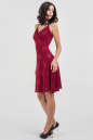 Коктейльное платье с расклешённой юбкой бордового цвета 1064.6 No1|интернет-магазин vvlen.com