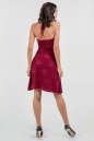 Коктейльное платье с расклешённой юбкой бордового цвета 1064.6 No2|интернет-магазин vvlen.com