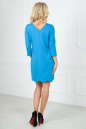 Повседневное платье футляр голубого с белым цвета 2503.47 No3|интернет-магазин vvlen.com