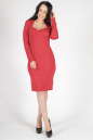 Платье футляр красного цвета 1986-1.41  No1|интернет-магазин vvlen.com
