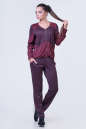 Домашний костюм бордового цвета 2379.41 No0|интернет-магазин vvlen.com