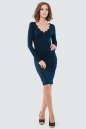 Коктейльное платье футляр синего цвета 1437.2|интернет-магазин vvlen.com