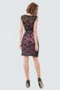 Коктейльное платье футляр черного с розовым цвета 662.12 No2|интернет-магазин vvlen.com