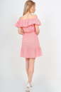 Повседневное платье с пышной юбкой красного с белым цвета 2373.24 No3|интернет-магазин vvlen.com