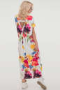 Летнее платье оверсайз белого с красным цвета 2665-1.17 No4|интернет-магазин vvlen.com