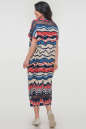 Летнее платье оверсайз синего с красным цвета 2711-1.5 No2|интернет-магазин vvlen.com