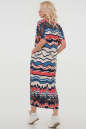 Летнее платье оверсайз синего с красным цвета 2711-1.5 No4|интернет-магазин vvlen.com