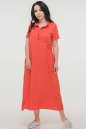 Летнее платье рубашка кораллового цвета 2797.115 No4|интернет-магазин vvlen.com