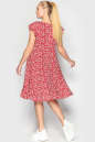 Летнее платье с расклешённой юбкой красного с белым цвета 2560.84 No2|интернет-магазин vvlen.com