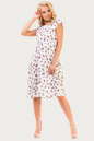 Повседневное платье с расклешённой юбкой белого цвета 2560.84 No1|интернет-магазин vvlen.com