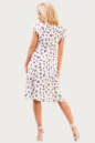 Повседневное платье с расклешённой юбкой белого цвета 2560.84 No3|интернет-магазин vvlen.com