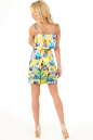 Летнее платье с пышной юбкой желтого с фиолетовым цвета 2568.5 No3|интернет-магазин vvlen.com