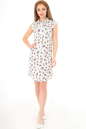 Летнее платье рубашка белого цвета 2368-1.84 No1|интернет-магазин vvlen.com