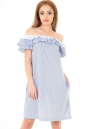 Летнее платье трапеция голубой полоски цвета 2563.93 No0|интернет-магазин vvlen.com