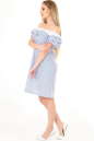 Летнее платье трапеция голубой полоски цвета 2563.93 No2|интернет-магазин vvlen.com
