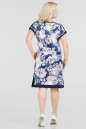 Летнее платье трапеция темно-синего цвета 1-1330 No2|интернет-магазин vvlen.com