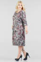Платье футляр серого с розовым цвета 1-1317  No1|интернет-магазин vvlen.com