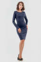 Офисное платье футляр темно-синего цвета 1605-1.47 No0|интернет-магазин vvlen.com