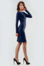 Офисное платье футляр темно-синего цвета 1605-1.47 No1|интернет-магазин vvlen.com