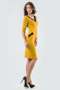 Офисное платье футляр горчичного цвета 1846-1.47 No1|интернет-магазин vvlen.com