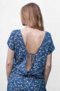Блуза синего с розовым цвета 2374.84d36 No2|интернет-магазин vvlen.com