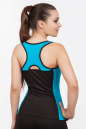 Майка для фитнеса черного с голубым цвета 2358.67 No2|интернет-магазин vvlen.com