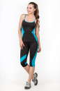 Майка для фитнеса черного с голубым цвета 2357.67 No3|интернет-магазин vvlen.com