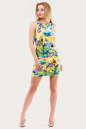 Летнее платье футляр желтого с фиолетовым цвета .1338.33 No1|интернет-магазин vvlen.com