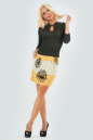Повседневное платье футляр коричнево-желтого тона цвета 1601.43 No0|интернет-магазин vvlen.com