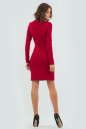 Офисное платье футляр вишневого цвета 1631.1 No1|интернет-магазин vvlen.com