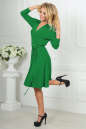 Повседневное платье с расклешённой юбкой зеленого цвета 2476.65 No4|интернет-магазин vvlen.com