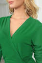 Повседневное платье с расклешённой юбкой зеленого цвета 2476.65 No6|интернет-магазин vvlen.com