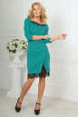 Коктейльное платье футляр мятного цвета 2479.47 No1|интернет-магазин vvlen.com