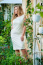 Женский костюм большего размера молочный цвета 2348.89 No1|интернет-магазин vvlen.com