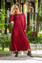 Платье оверсайз бордового цвета 2403.86 No0|интернет-магазин vvlen.com