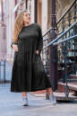 Платье оверсайз черного цвета 2403.86 No3|интернет-магазин vvlen.com