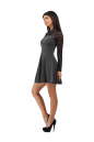 Офисное платье с расклешённой юбкой серого цвета 2285.41 No2|интернет-магазин vvlen.com