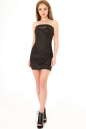 Коктейльное платье с открытой спиной черного цвета 892.6 No1|интернет-магазин vvlen.com