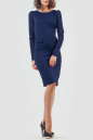 Офисное платье футляр темно-синего цвета 944-1.47 No0|интернет-магазин vvlen.com