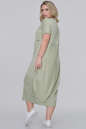 Летнее платье  мешок полоска оливковая цвета 2674-1.101 No2|интернет-магазин vvlen.com