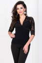 Блуза черного цвета 675.12 No1|интернет-магазин vvlen.com