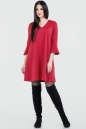 Повседневное платье трапеция красного цвета 2666.47 No0|интернет-магазин vvlen.com
