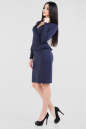 Коктейльное платье футляр темно-синего цвета 2672.47 No0|интернет-магазин vvlen.com