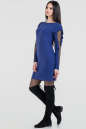 Повседневное платье футляр василькового цвета 2585.17 No1|интернет-магазин vvlen.com