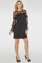 Коктейльное платье трапеция черного цвета 2752.112 No2|интернет-магазин vvlen.com