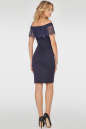 Коктейльное платье с открытыми плечами темно-синего цвета 2753.47 No2|интернет-магазин vvlen.com