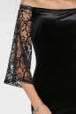 Коктейльное платье с открытыми плечами черного цвета 2754-1.26 No1|интернет-магазин vvlen.com
