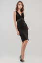 Коктейльное платье футляр черного цвета 1251.2 No2|интернет-магазин vvlen.com