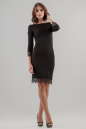 Коктейльное платье футляр черного цвета 2633.47|интернет-магазин vvlen.com